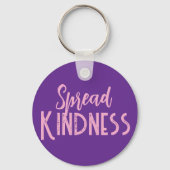 Cute Purple & Black Spread Kindness Key Chain  Sleutelhanger (Voorkant)