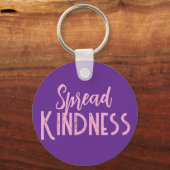 Cute Purple & Black Spread Kindness Key Chain  Sleutelhanger (Voorkant)