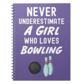 Cute Purple Bowling Gifts For Baby Girls Kids Notitieboek (Voorkant)