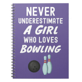 Cute Purple Bowling Gifts For Baby Girls Kids Notitieboek
