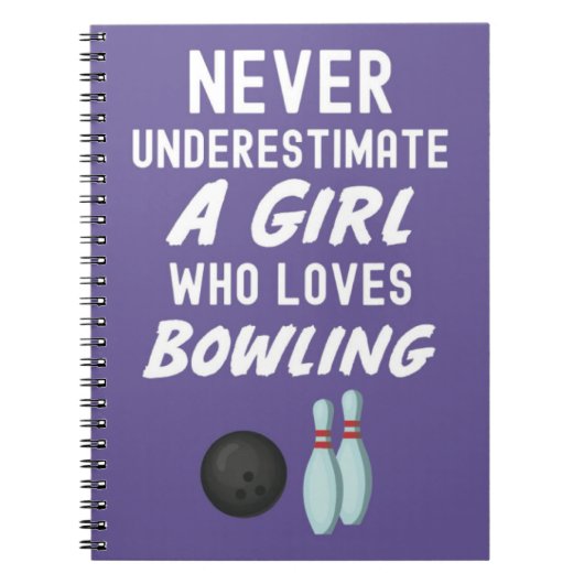 Cute Purple Bowling Gifts For Baby Girls Kids Notitieboek (Voorkant)