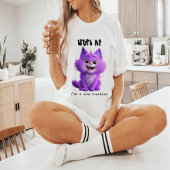 Cute Purple Cat | Trust Me I'm a Nice Creature T-shirt