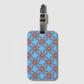Cute Purple Daisies On Blue Bagagelabel (Voorkant (verticaal))