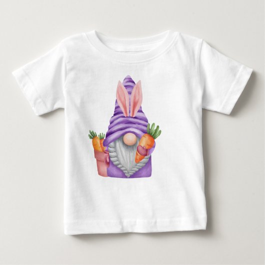 CUTE PURPLE EASTER GNOME WITH ORANGE CARROTS (Voorkant)