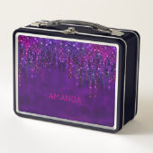 Cute Purple faux glitter Drips custom (Voorkant)