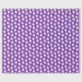 Cute Purple Ghost Pattern – Halloween Design Cadeaupapier (Vlak)
