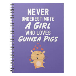 Cute Purple Guinea Pig Gifts For Baby Girls Kids Notitieboek