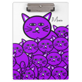 Cute Purple Kitten Cats Clipboard  Klembord (Voorkant)