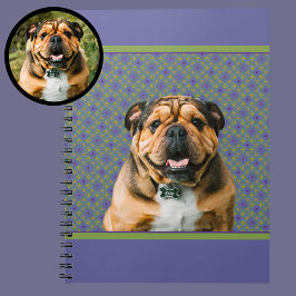 Cute Purple Modern Photo Gift for Puppy Dog Mom Notitieboek