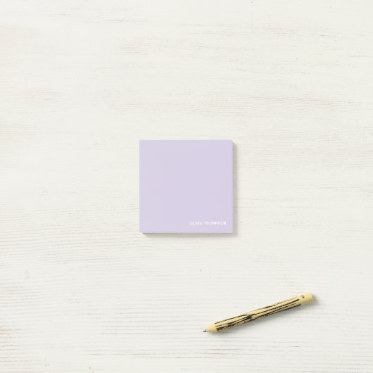 Cute Purple Name Mini Post-it® Notes (Op bureau)