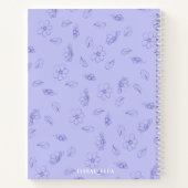 Cute purple Notebook with initials  Notitieboek (Achterkant)
