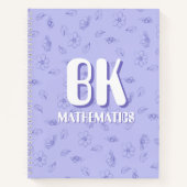 Cute purple Notebook with initials Notitieboek (Voorkant)
