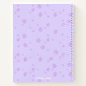 Cute purple Notebook with initials  Notitieboek (Achterkant)