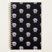 Cute Purple Skull Planner (Voorkant)