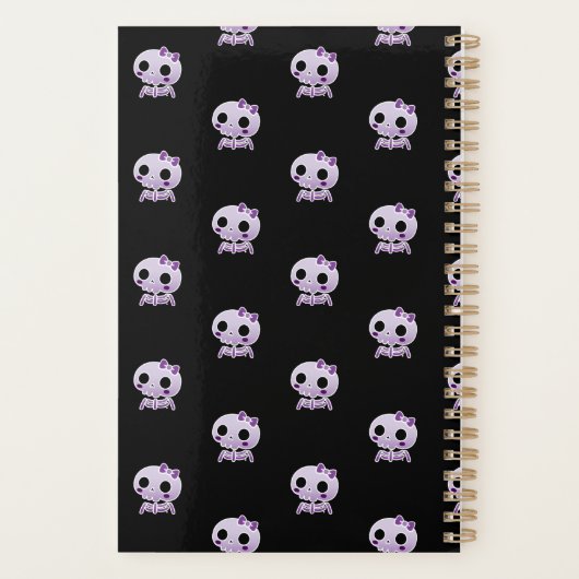 Cute Purple Skull Planner (Achterkant)