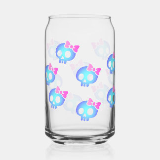 Cute Purple Skull Planner Blikvorm Glas