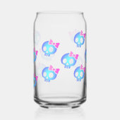 Cute Purple Skull Planner Blikvorm Glas (Links)