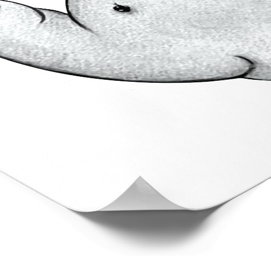 Cute Puzzle Elephant Mam Autisme Awareness Poster (Hoek)