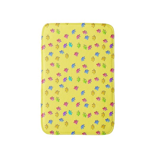 Cute Puzzle Piece Bath Mat (Voorkant Verticaal)