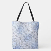 Cute Puzzle Piecks Monogrammed Canvas tas (Achterkant)