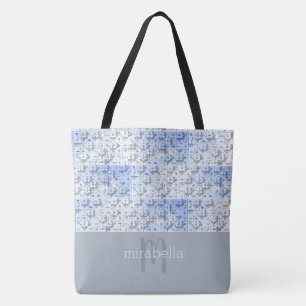 Cute Puzzle Piecks Monogrammed Canvas tas