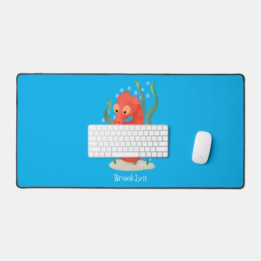 Cute pygmy seahorse cartoon bureaumat (Keyboard & Muis)