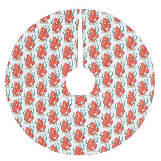 Cute pygmy seahorse cartoon kerstboom rok (Voorkant)