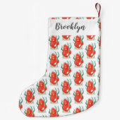 Cute pygmy seahorse cartoon kleine kerstsok (Achterkant)