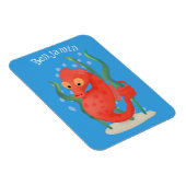 Cute pygmy seahorse cartoon magneet (Rechterzijde)