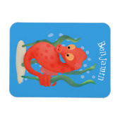 Cute pygmy seahorse cartoon magneet (Horizontaal)