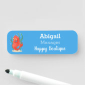 Cute pygmy seahorse cartoon naamplaatje (In situ)