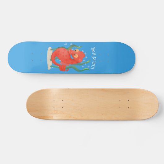 Cute pygmy seahorse cartoon persoonlijk skateboard (Horizontaal)
