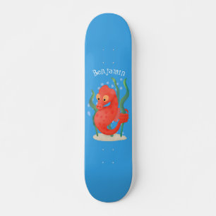 Cute pygmy seahorse cartoon persoonlijk skateboard