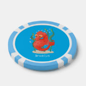 Cute pygmy seahorse cartoon poker chips (Enkel)