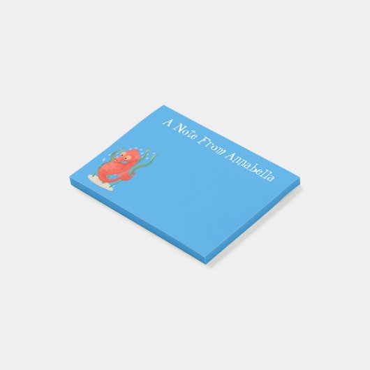 Cute pygmy seahorse cartoon post-it® notes (Schuin)