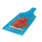 Cute pygmy seahorse cartoon snijplank (Hoek)