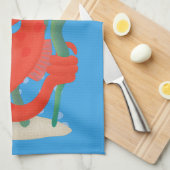 Cute pygmy seahorse cartoon theedoek (Quarter Fold)