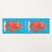 Cute pygmy seahorse cartoon yogamat (Achterkant (horizontaal))