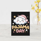 Cute Pyjamadag Wolken Cartoon Kunst Kaart (Gele Bloem)