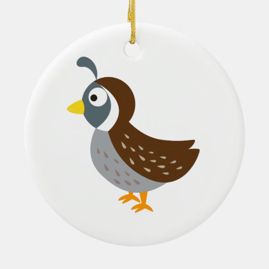 Cute Quail Keramisch Ornament (Achterkant)