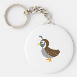 Cute Quail Sleutelhanger