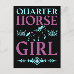 Cute Quarter Horse Girl Briefkaart