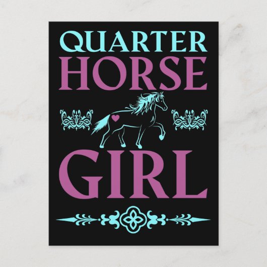 Cute Quarter Horse Girl Briefkaart (Voorkant)