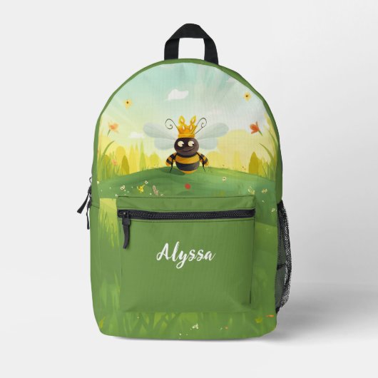 Cute Queen Bee Bedrukte Rugzak (Voorkant)