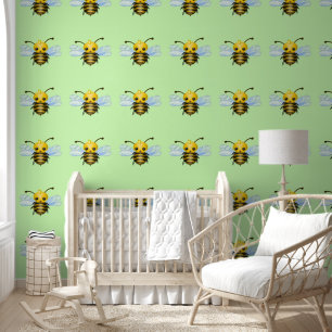 Cute Queen Bee Behang