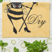 CUTE QUEEN BEE HONEYCOMB KITCHEN TOWEL THEEDOEK (Gevouwen)