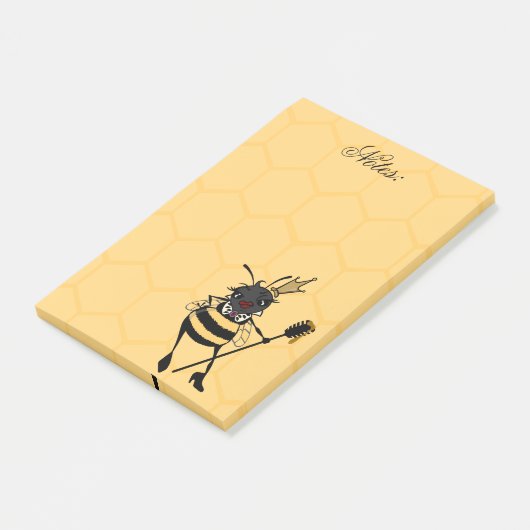 CUTE QUEEN BEE HONEYCOMB PATTERN POST-IT NOTEPAD POST-IT® NOTES (Schuin)