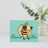 CUTE QUEEN BEE HORIZONTAL BRIEFKAART (Staand voorkant)