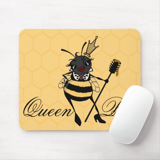 CUTE QUEEN BEE HORIZONTAL HONEYCOMB MUISMAT (Met muis)