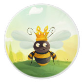 Cute Queen Bee Keramische Knop (Voorkant)